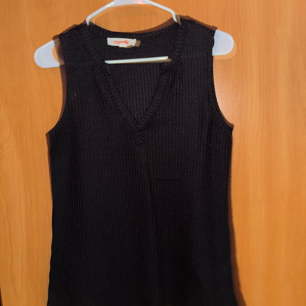 Mazik Black Knit Tank Top